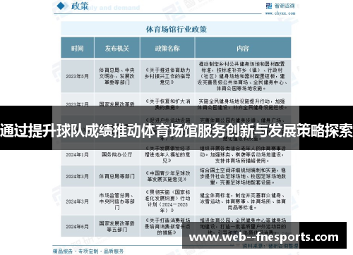 通过提升球队成绩推动体育场馆服务创新与发展策略探索